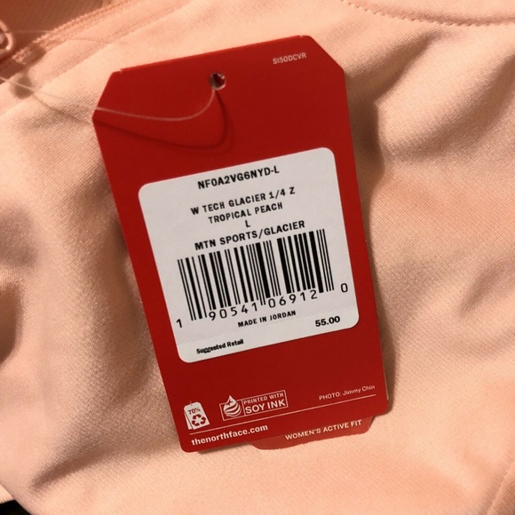 The North Face SweatShirt Large Peach Pullover NEW - Picture 6 of 8